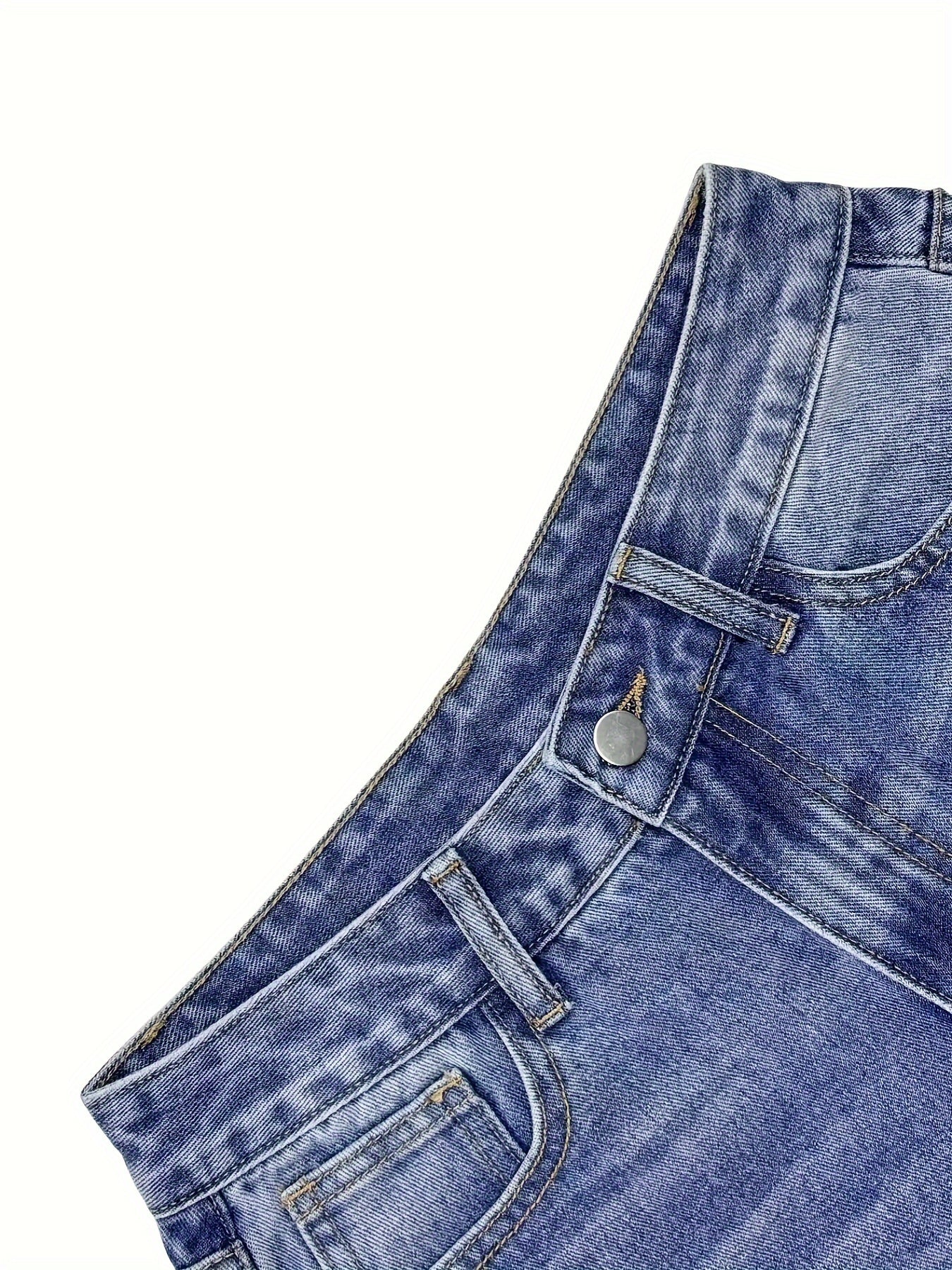 Ripped Straight Leg Stylish Jeans