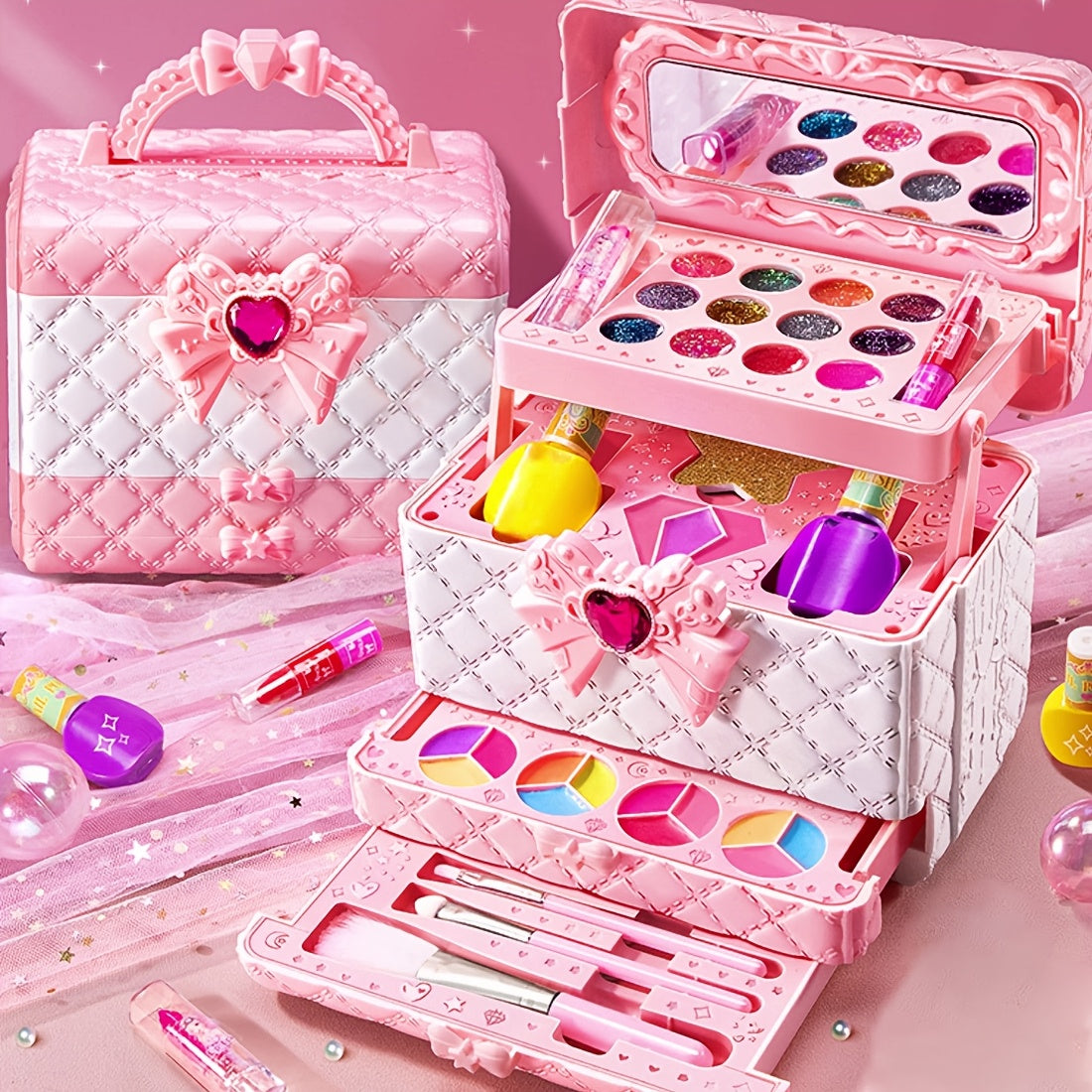 Makeup Set for Girls Featuring a Cosmetic Vanity