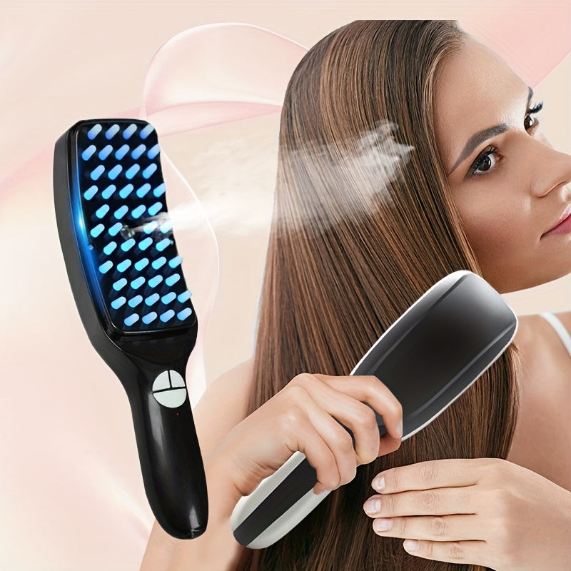 1pc electric massage comb, spray humidifying massager for scalp and hair styling