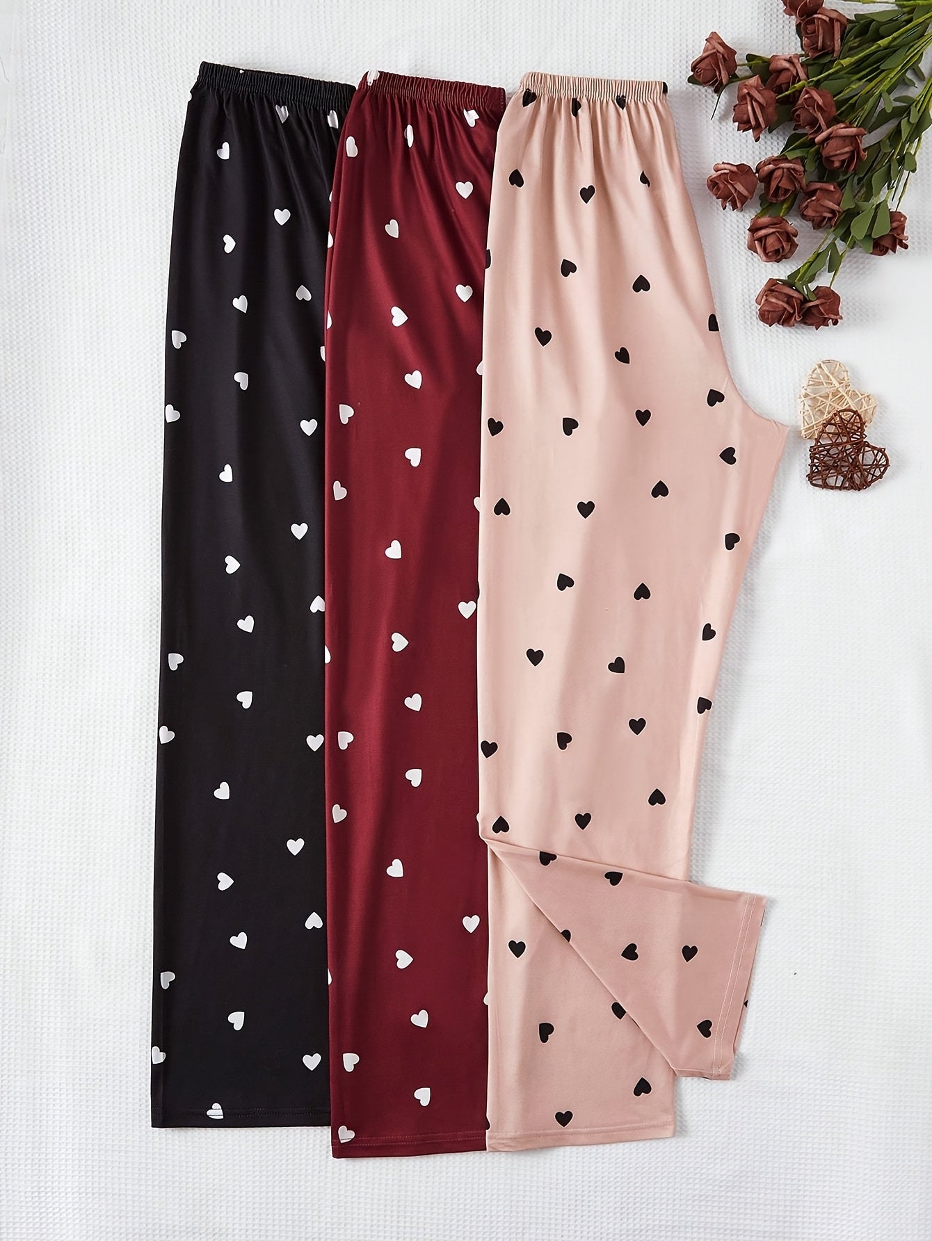 Three-piece set of Women's new soft all-season pajamas