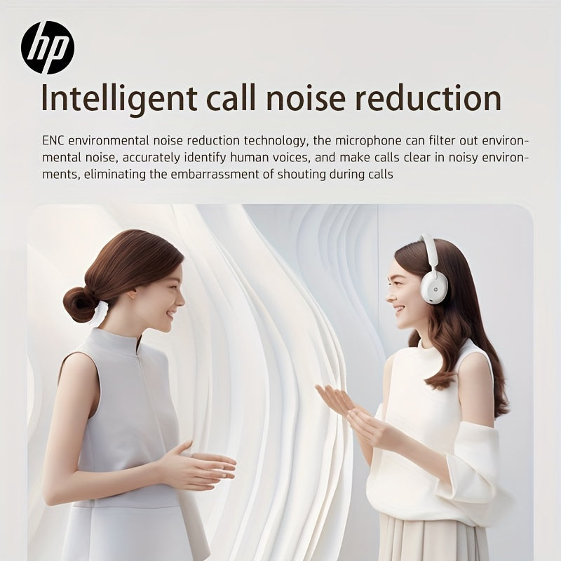 HP Wireless Over-Ear Headphones, Active Noise Cancelling, ENC Call Noise Reduction