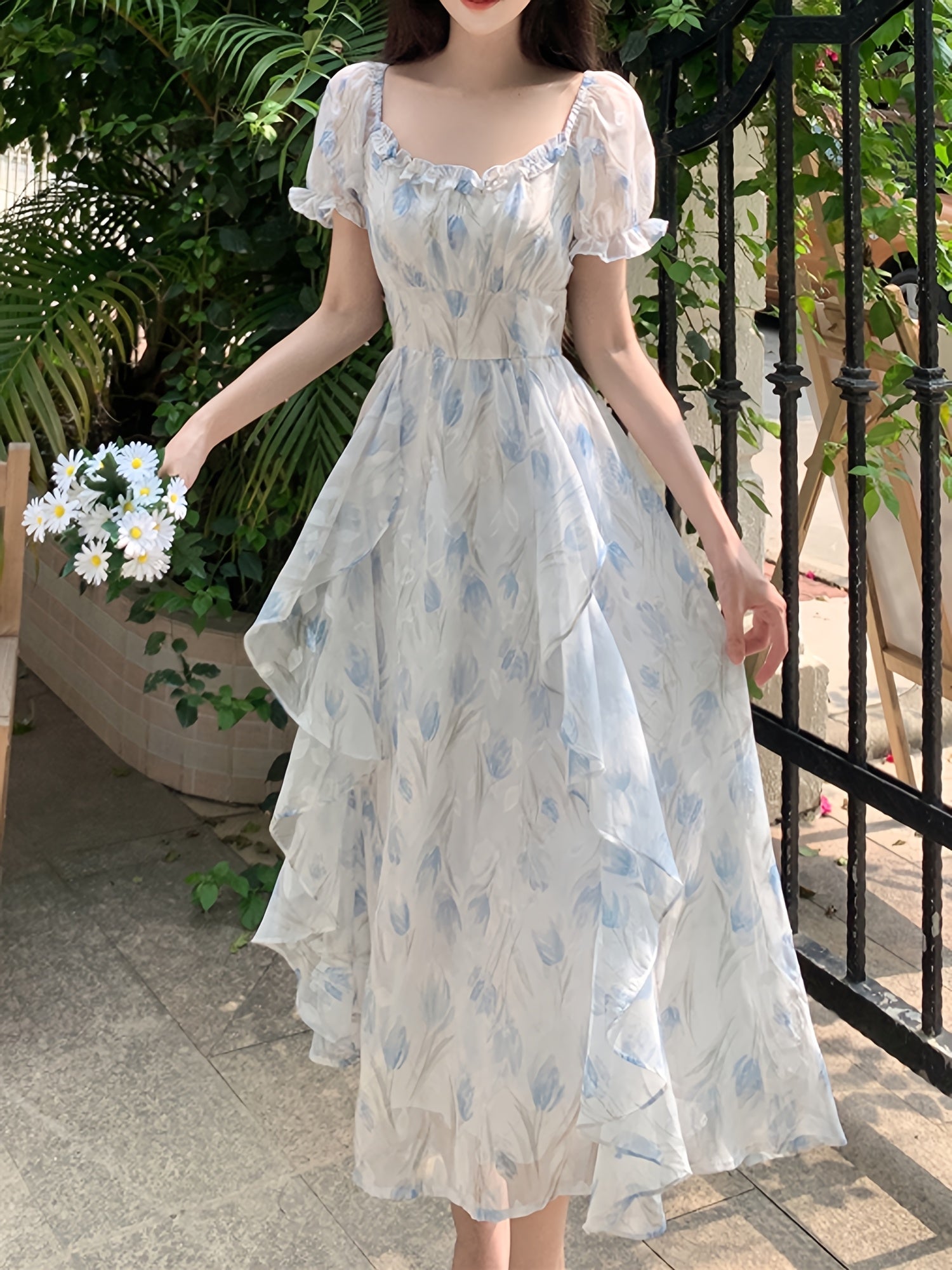 Chiffon Midi Dress for Women