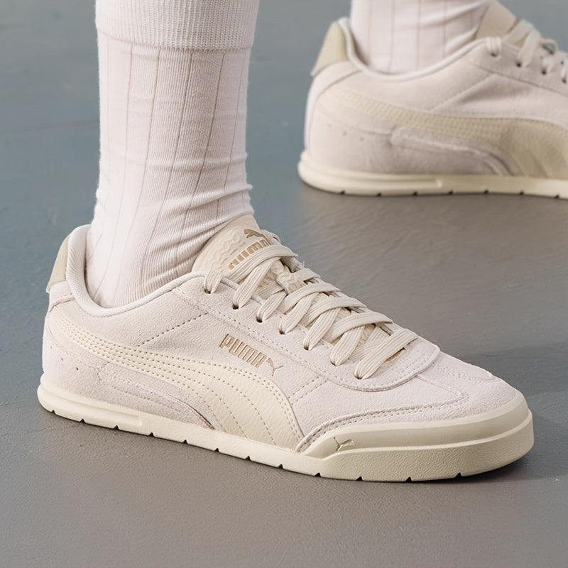 Women's Beige/P PUMA Super Turino Sneakers - Lightweight Cushioned Shoes with Synthetic Leather-like Upper