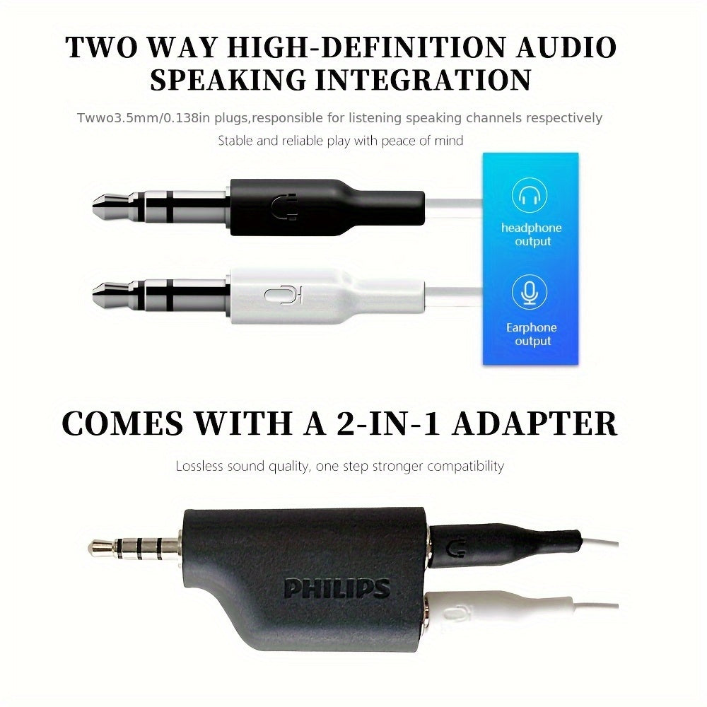 Philips Wired Headphones, Gaming Music Sports Comfortable Padded Earbuds