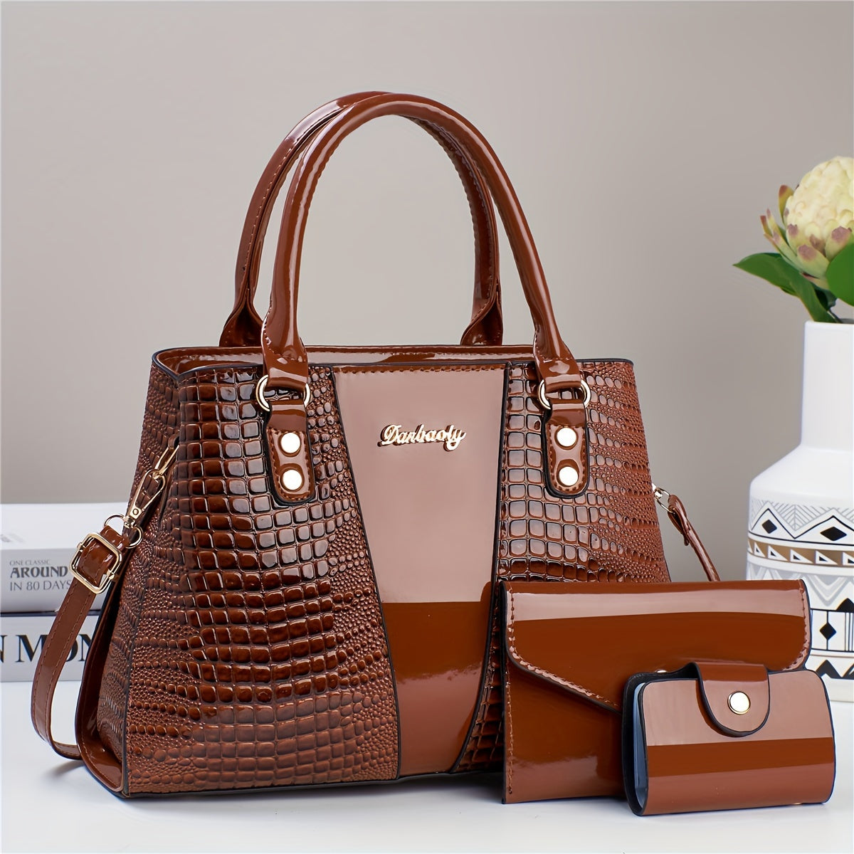 Three-Piece Women's Handbag Set