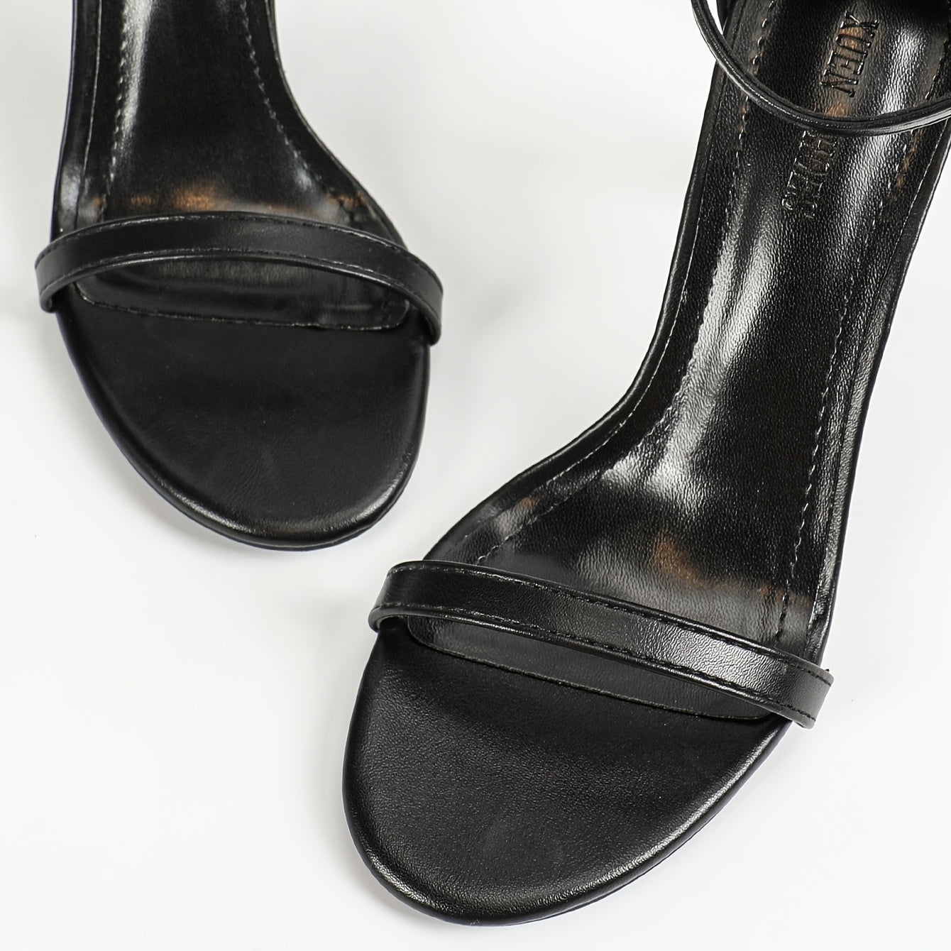 Elegant Black Strappy High Heel Sandals