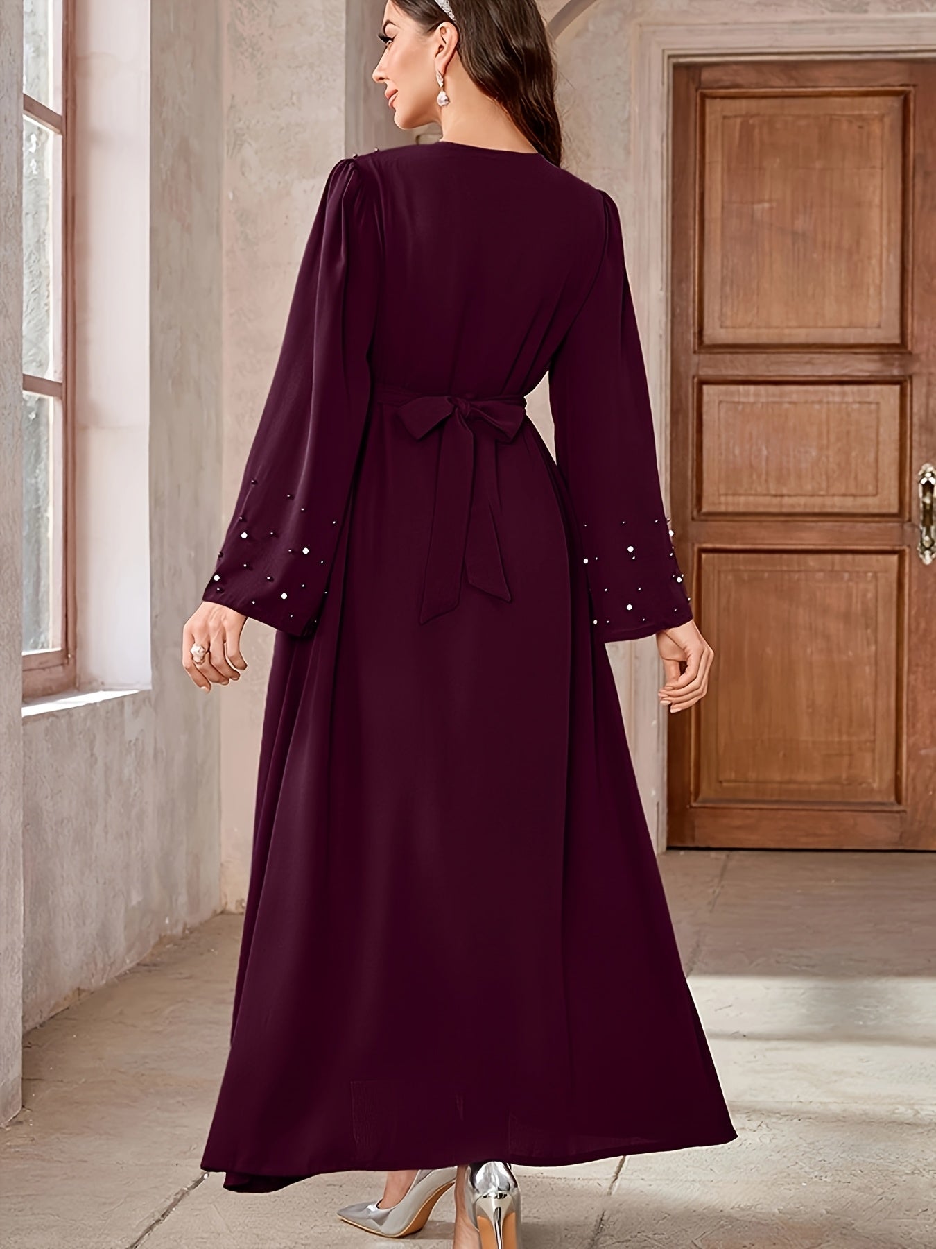 Abaya with Long Sleeves and Belt