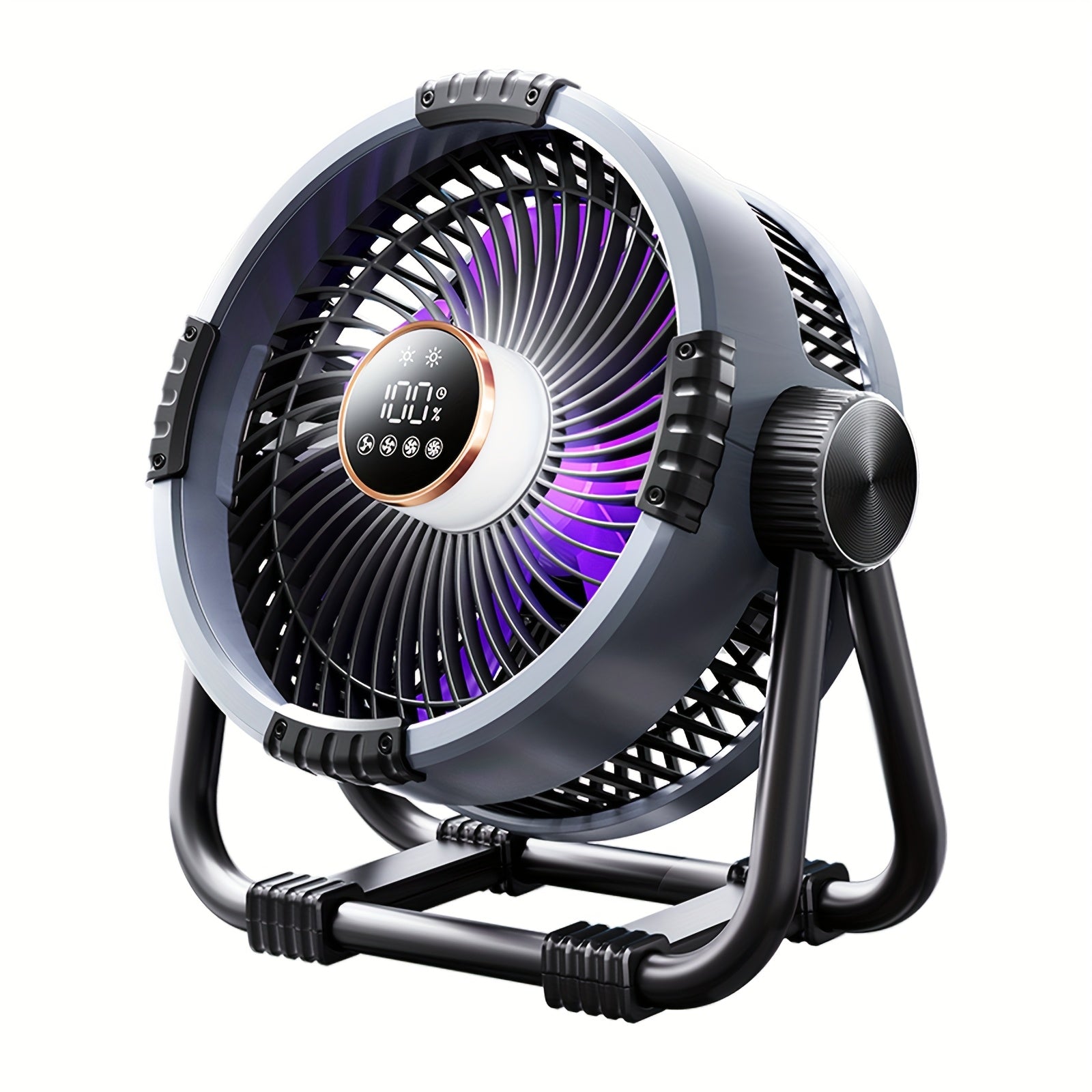 Storm Outdoor Fan - 30ft Cold Wind, 20000mAh Battery, LED Lantern, Phone Charger