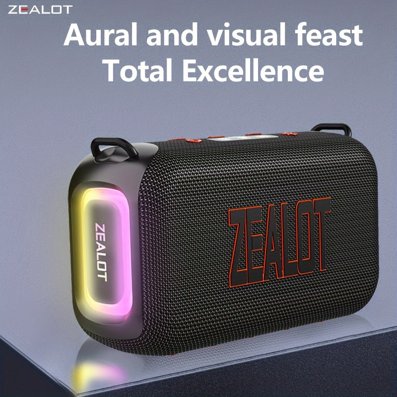 ZEALOT S85 Wireless Speakers, Outdoor Portable Subwoofer Speaker, Hifi Sound quality, RGB light, Dual Pairing
