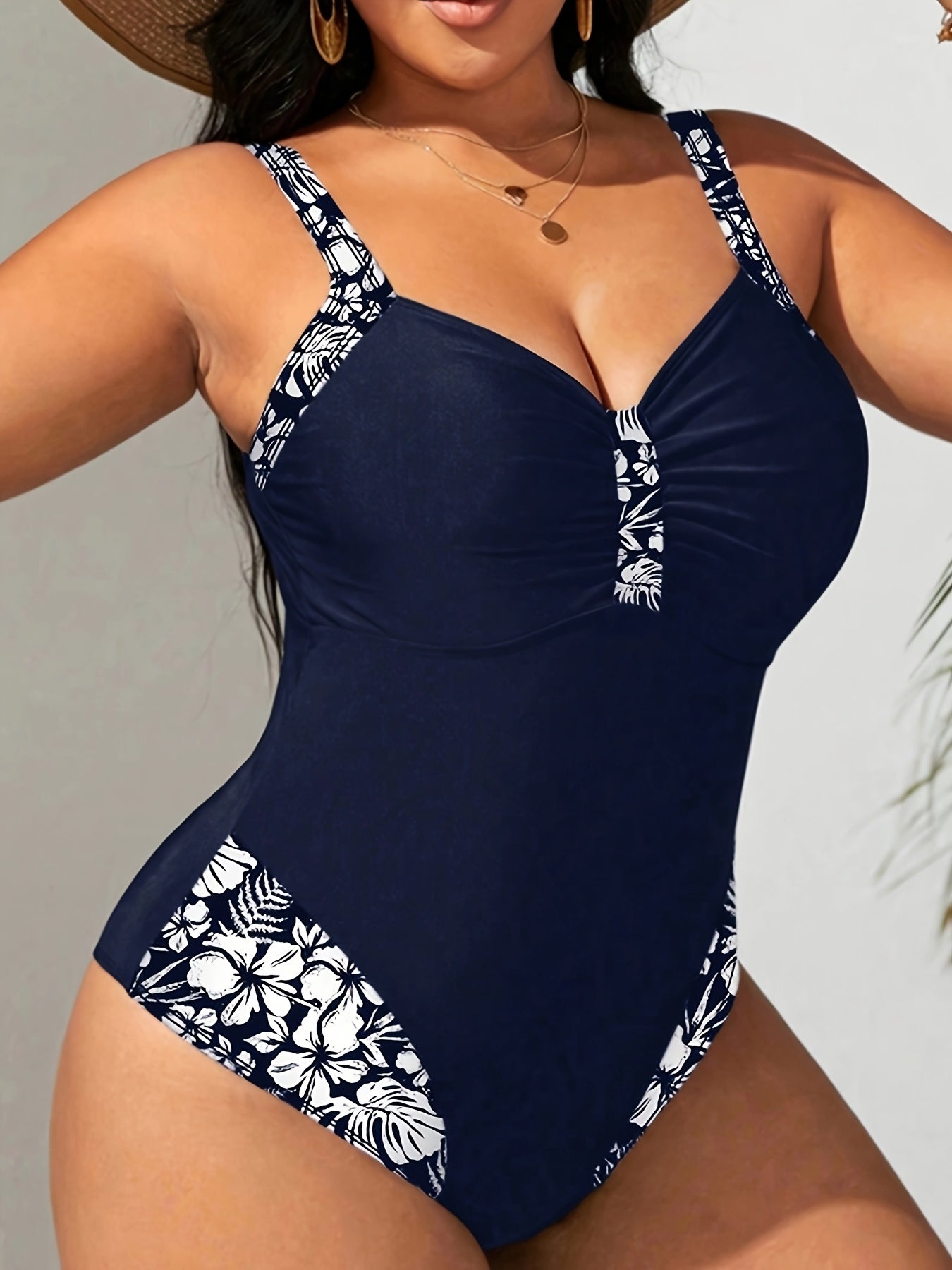 Simple Style One-piece Swimsuit