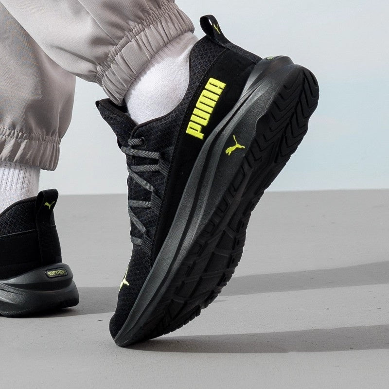 PUMA Men's & Women's Breathable Lightweight Walking Shoes - Black Mesh & Synthetic Upper, Cushioned EVA Insole