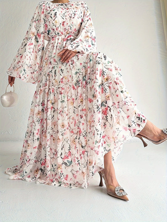 Women's Floral Maxi Kaftan Dress