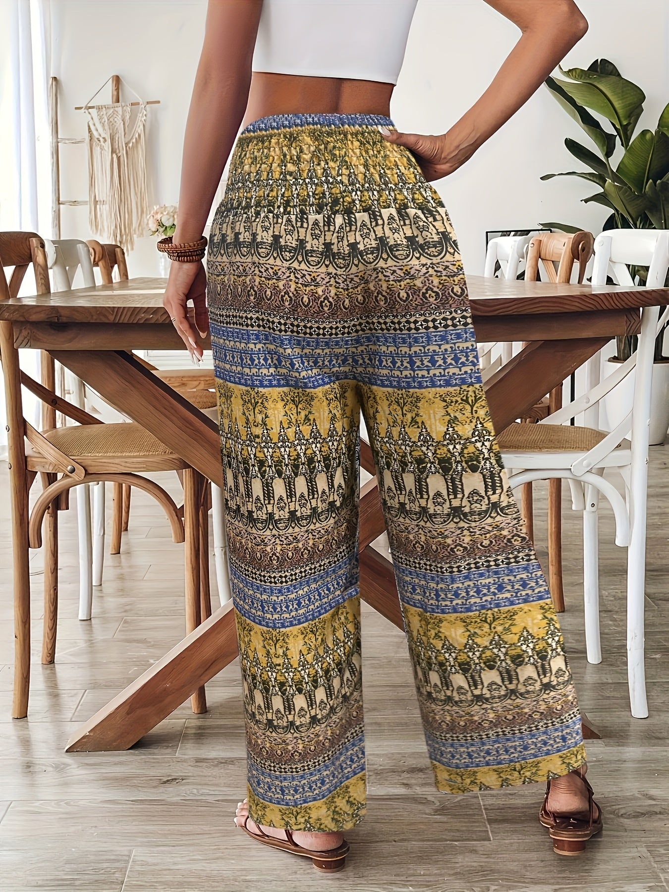 Bohemian Wide Leg Pants for Women