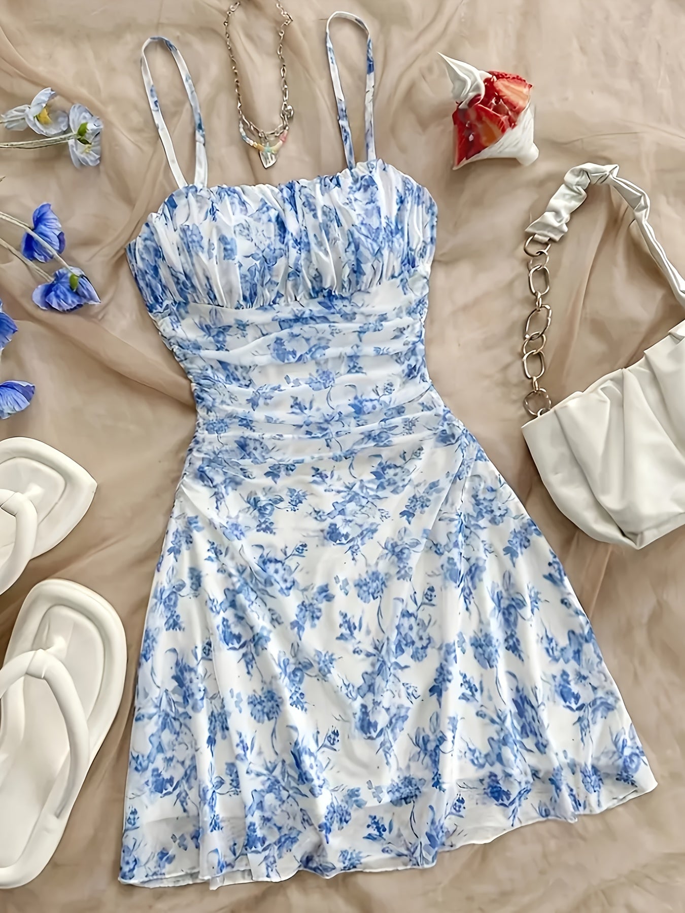Stylish All-Season Polyester Sundress