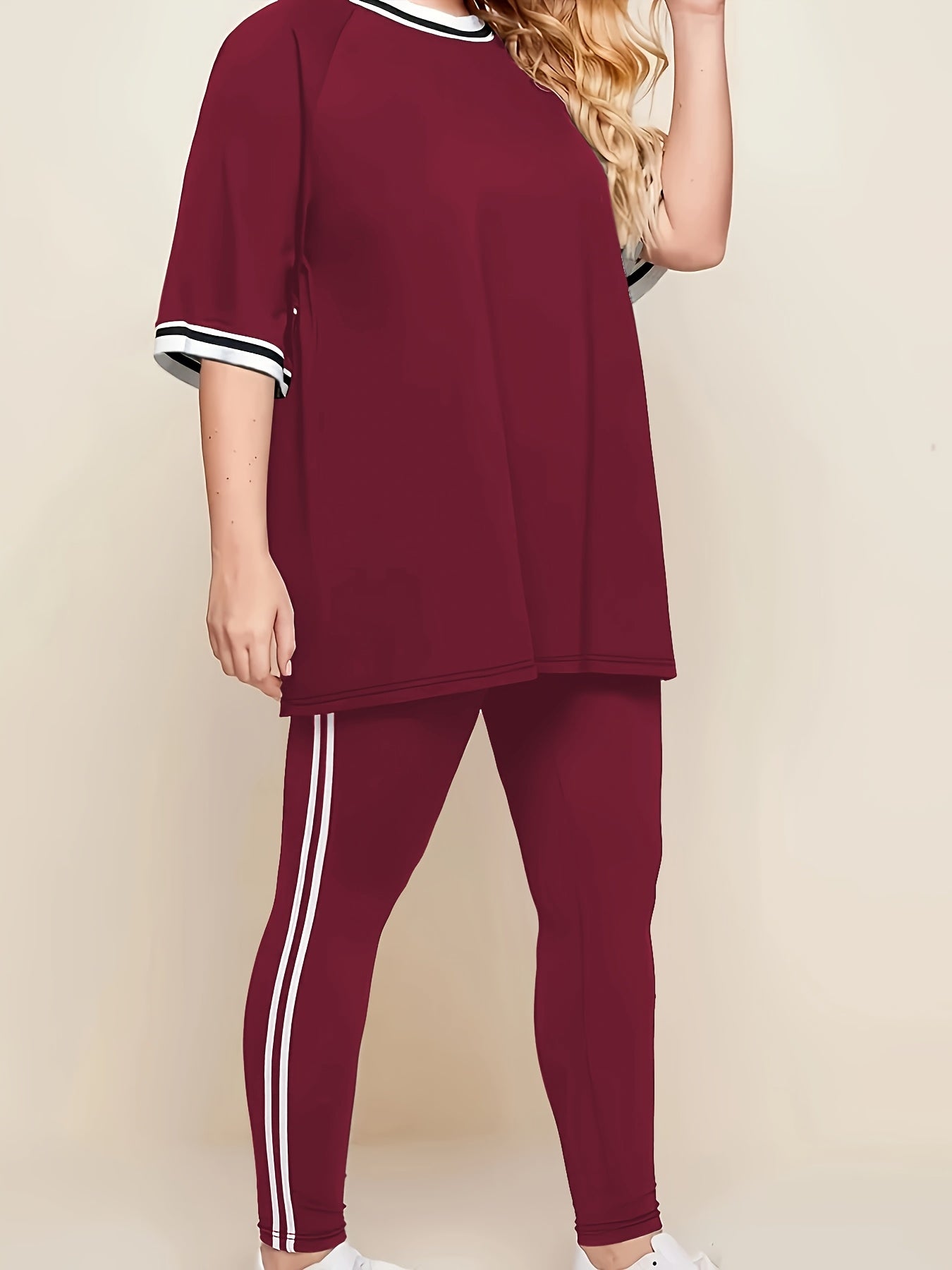 Women's Plus Size Casual Lounge Set