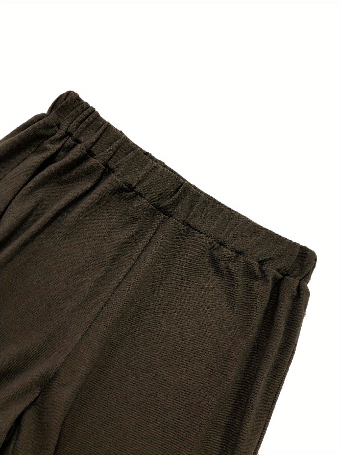 Plus Size, 2pcs Elegant Maxi Matching Outfit - Oversized Wide-Leg Pants & Slit Maxi Dress