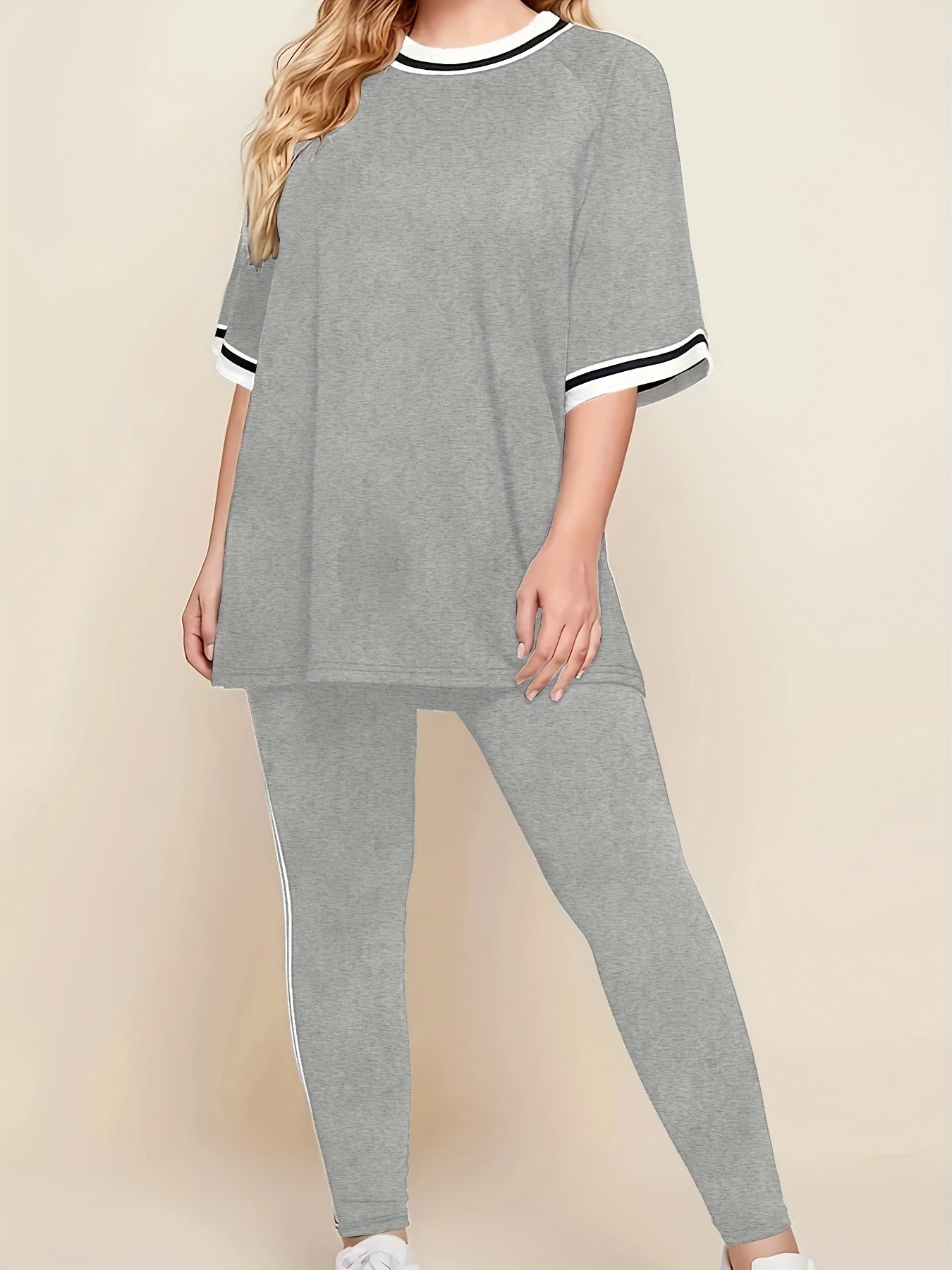 Women's Plus Size Casual Lounge Set