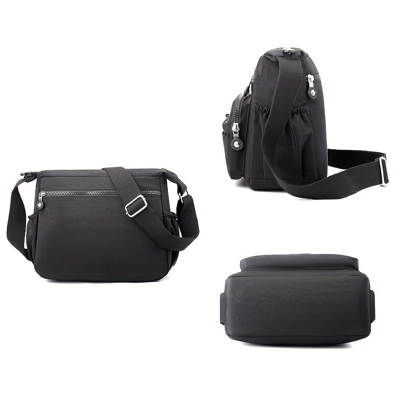 Chic Black Nylon Crossbody Bag for Women
