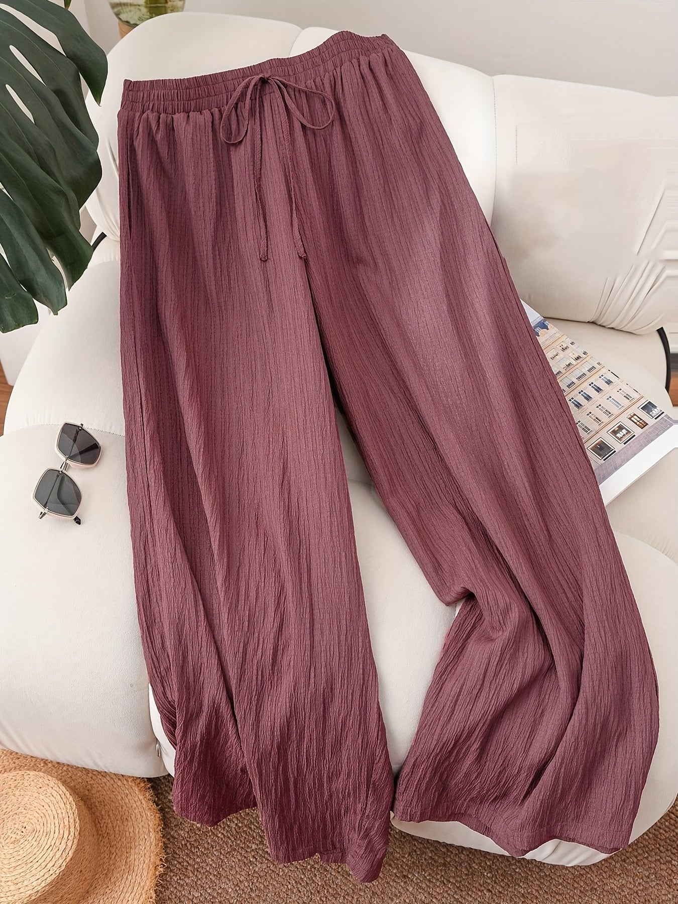 Women's Plus Size Wide-Leg Pants