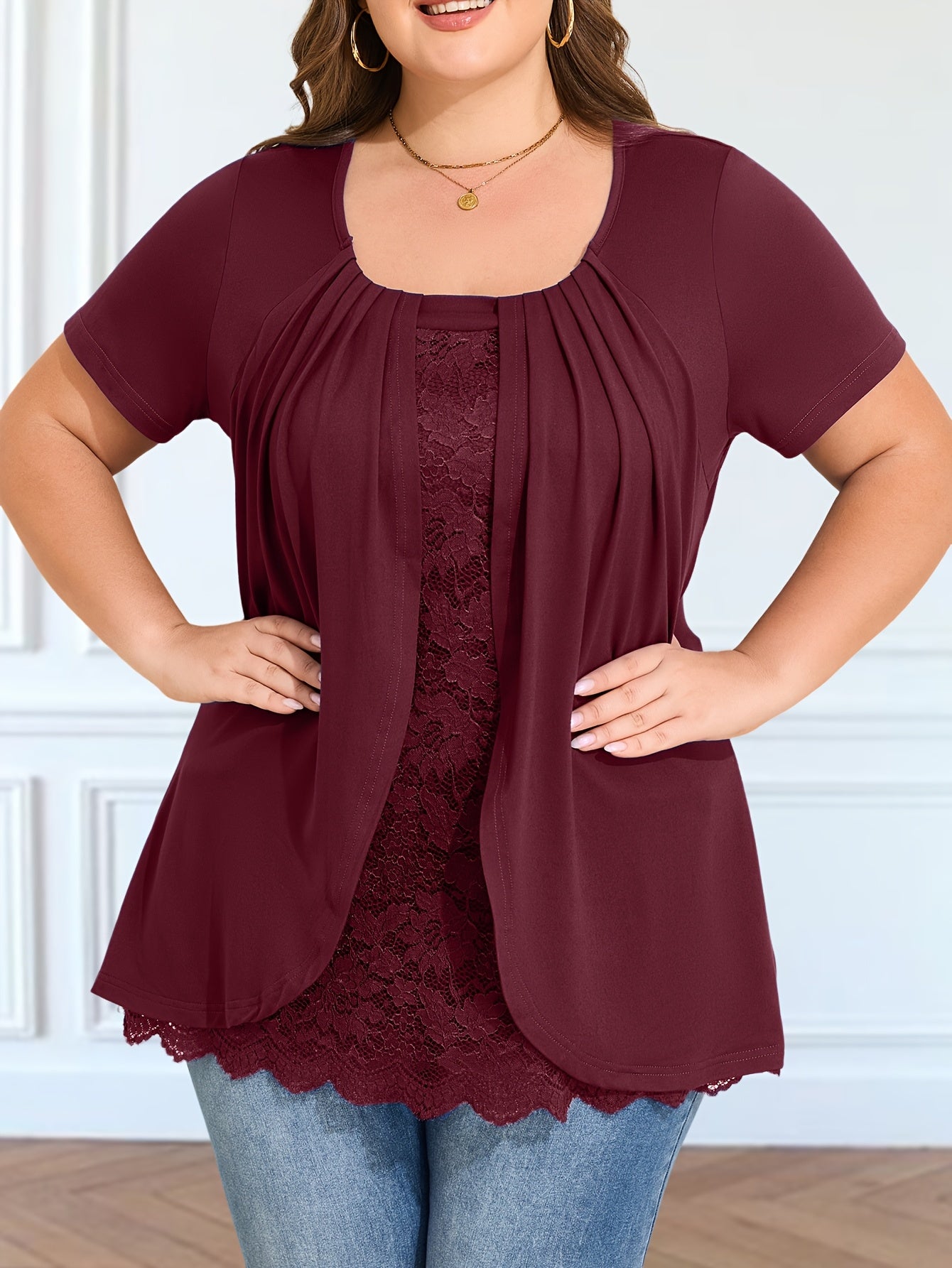 Polyester Blend Short Sleave T-Shirts for Women