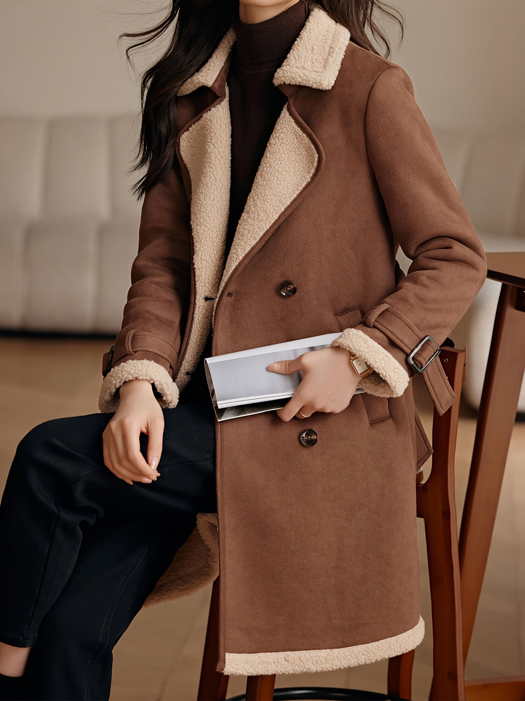 MOHOMO Women's Elegant Long Coat - Winter Collection