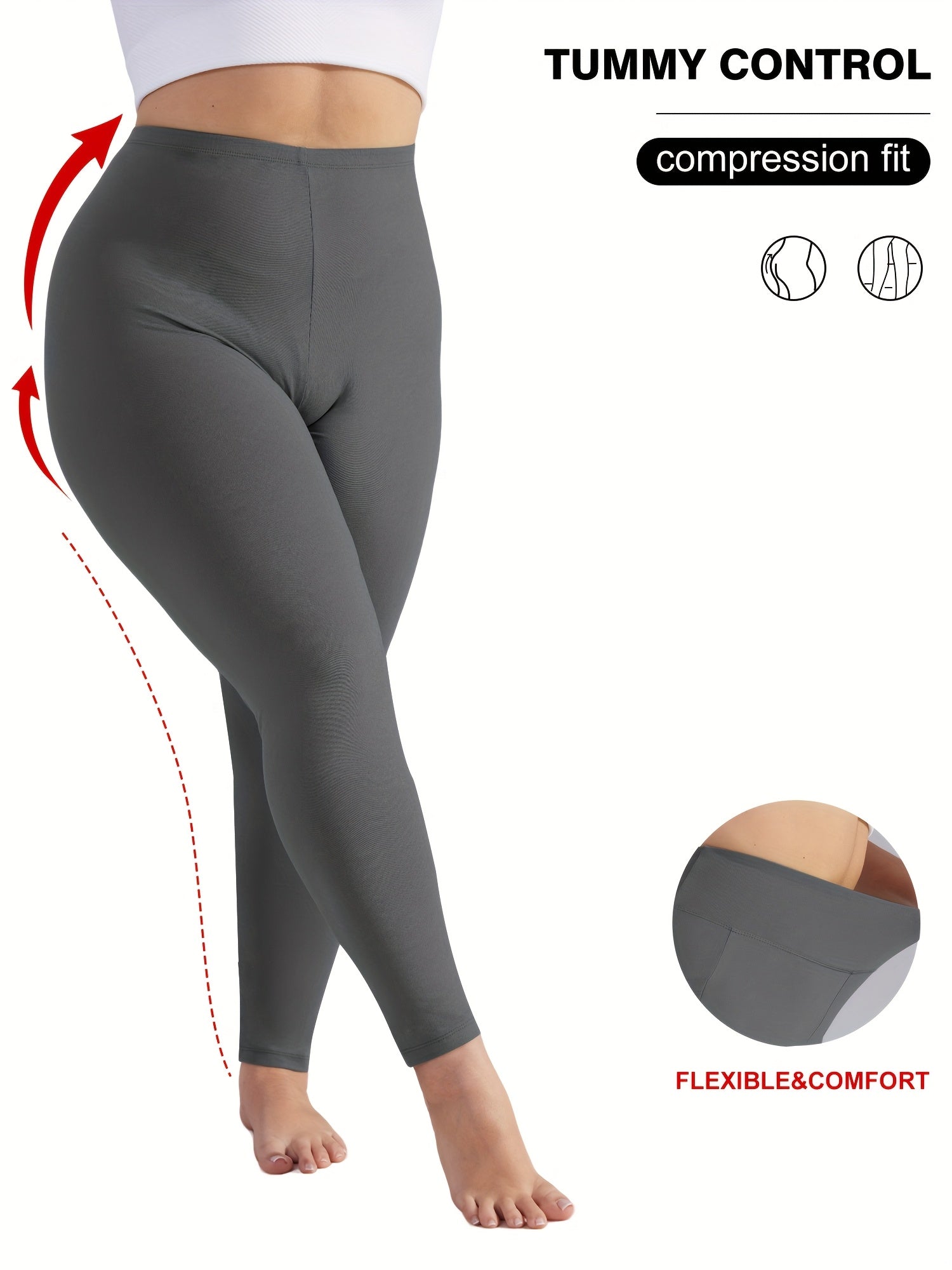 Women's Yoga Leggings with High Waistband, Moisture-Wicking, And Stretchy