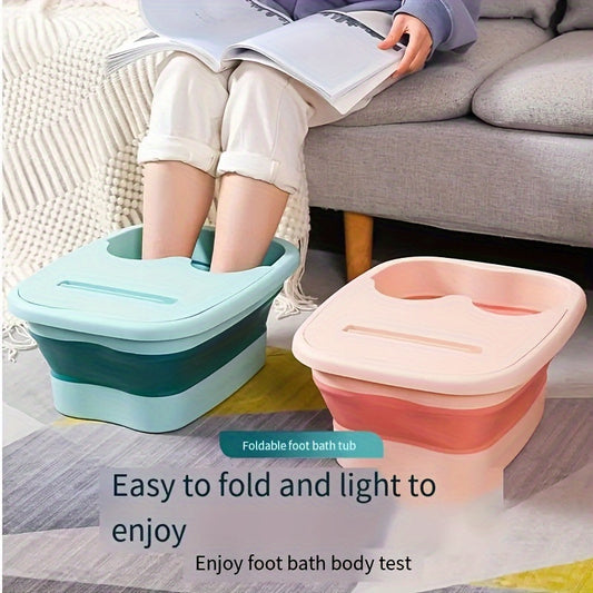Foldable Foot Spa Bath Basin - Large Foot Soak Tub, Unscented, Manual Operation, No Battery Required