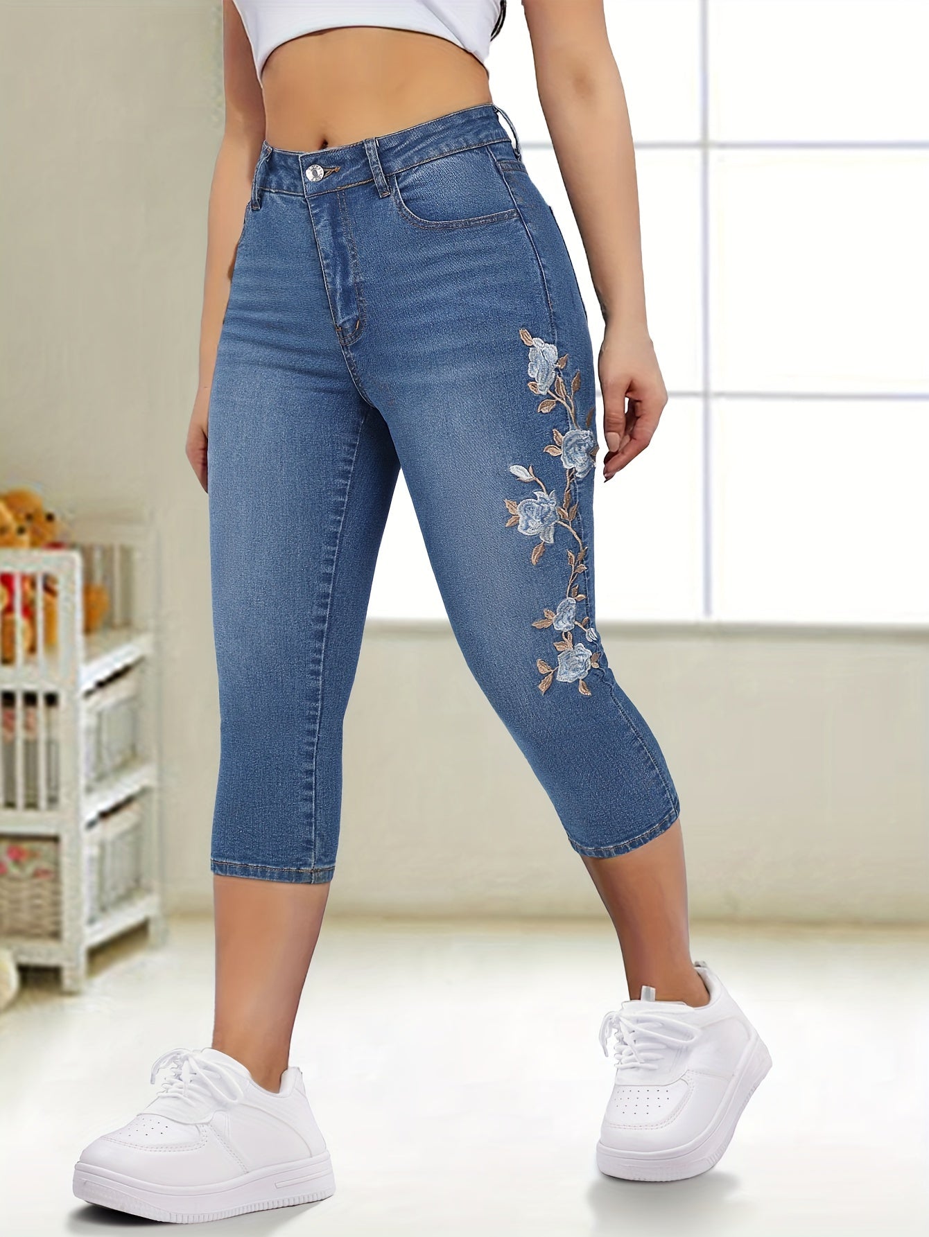 Women's High-Stretch Skinny Jeans Short