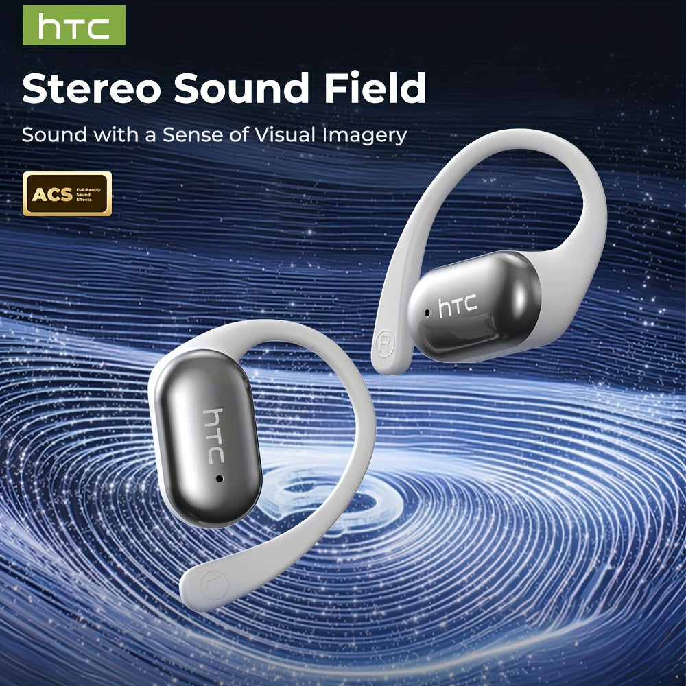HTC NE37 OWS Wireless AI Translation Earbuds with Multi-Language Support, 6.0 Low Latency HIFI Sound Quality