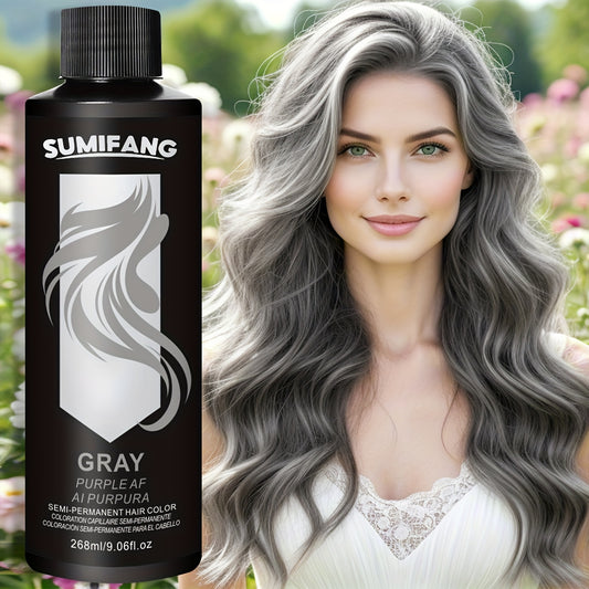 Long lasting Colors, Smears Less, Sweet Scent, Semi-Permanent Hair Color Dye (9.06fl.oz, GRAY) hair dyes are gentle for frequent use and actually conditions