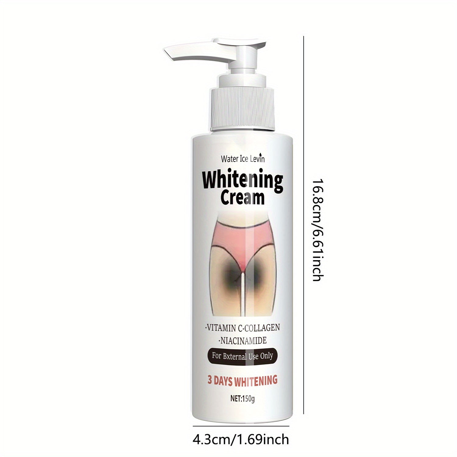 Vitamin C Collagen Whitening Cream for Body, Underarms, Butt & Thighs, private areas