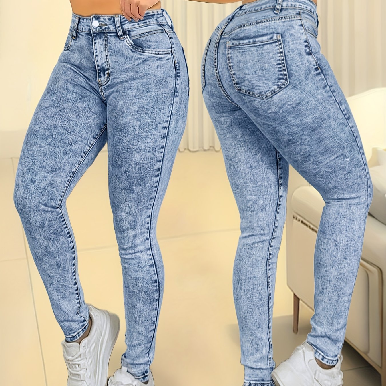Women's High-Waisted Skinny Jeans