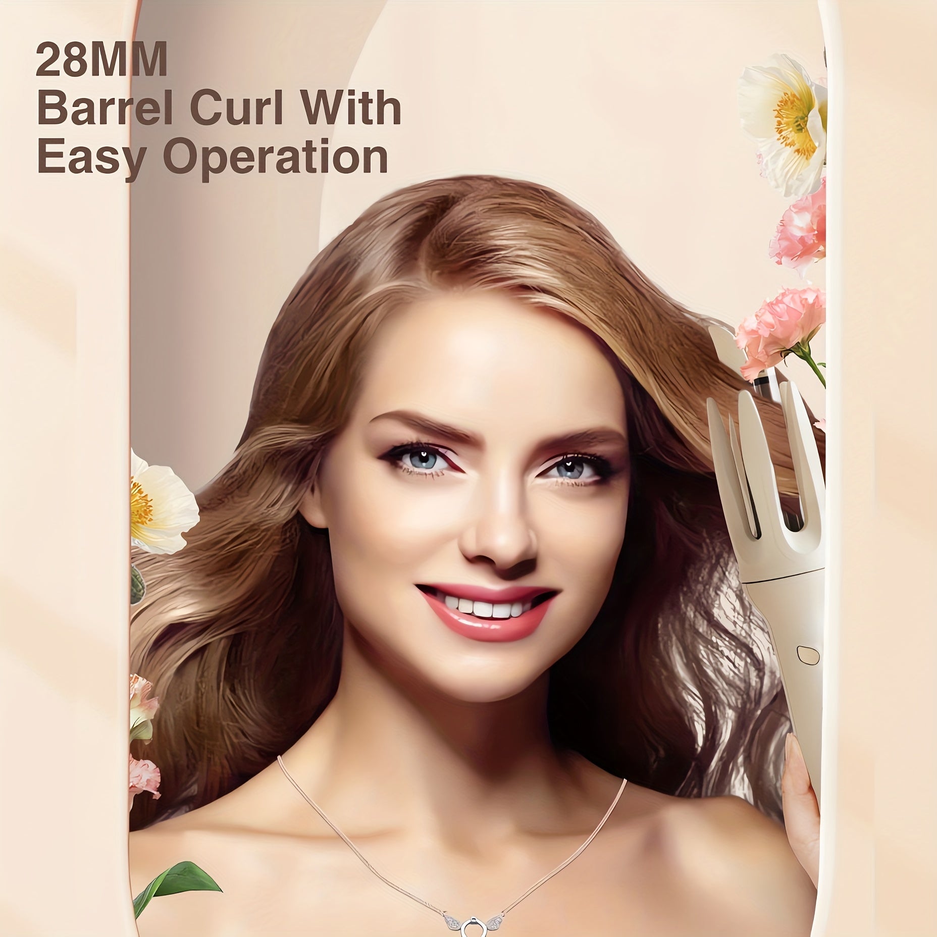 Automatic Curling Irons, 28mm Tubular Curling Irons with 4 Temperature Adjustment Modes