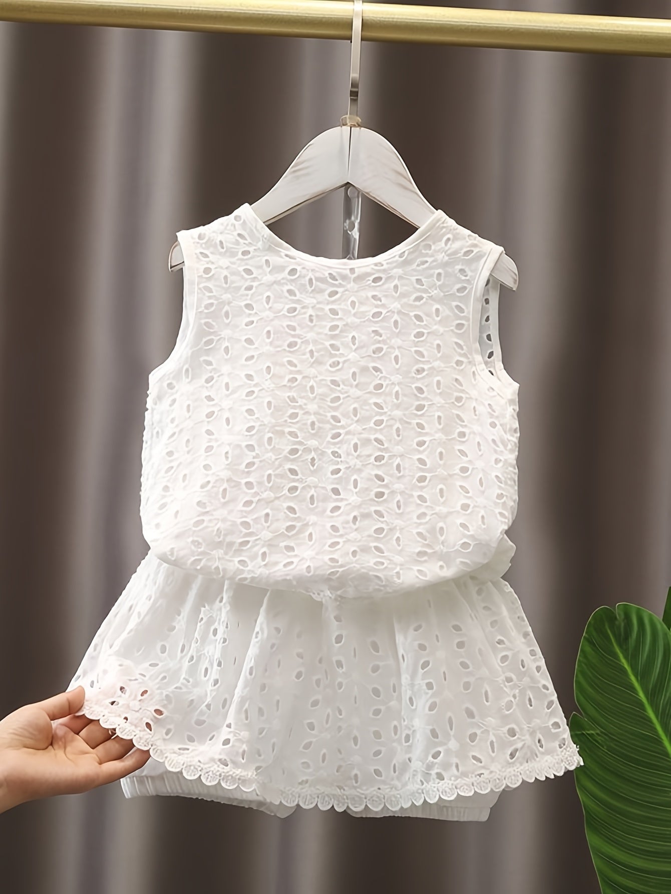 Summer Girls' Sweet Hollow-Out Set