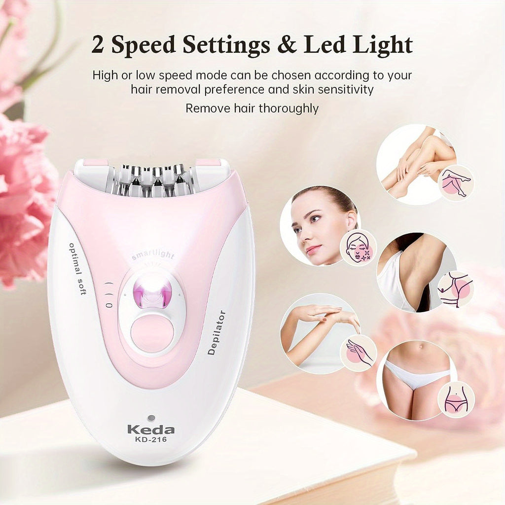 USB Electric Hair Remover with 2-Speed Adjustment & LED Lighting