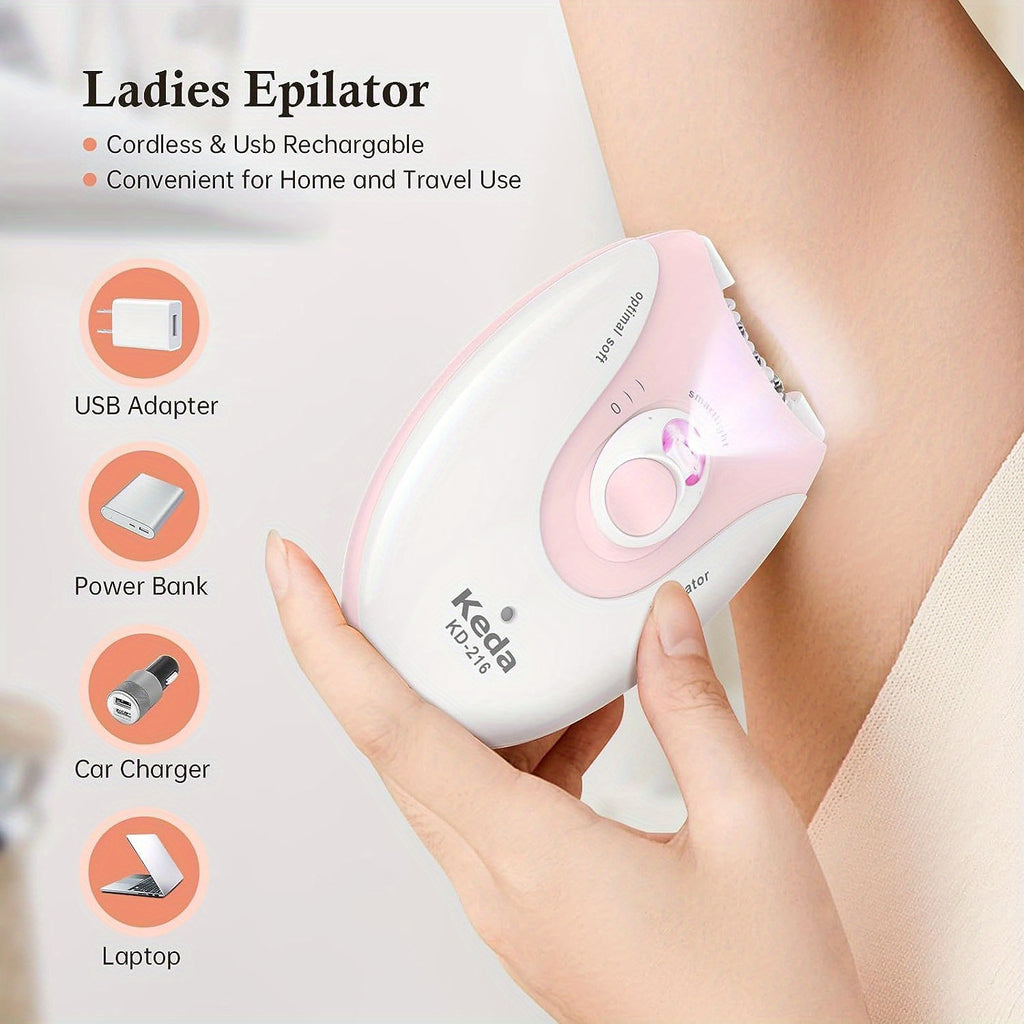 USB Electric Hair Remover with 2-Speed Adjustment & LED Lighting