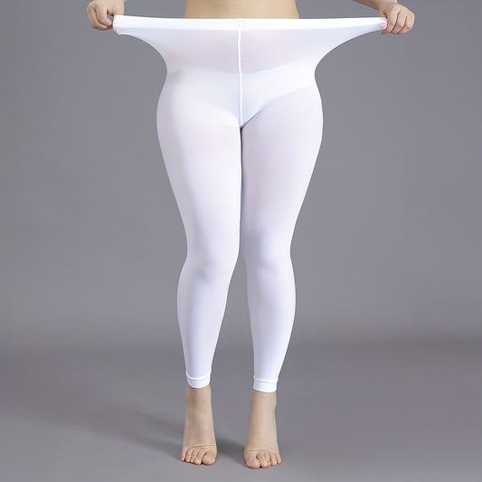 Plus Size Women's High-Waisted Slim-Fit Casual Tights, Legging