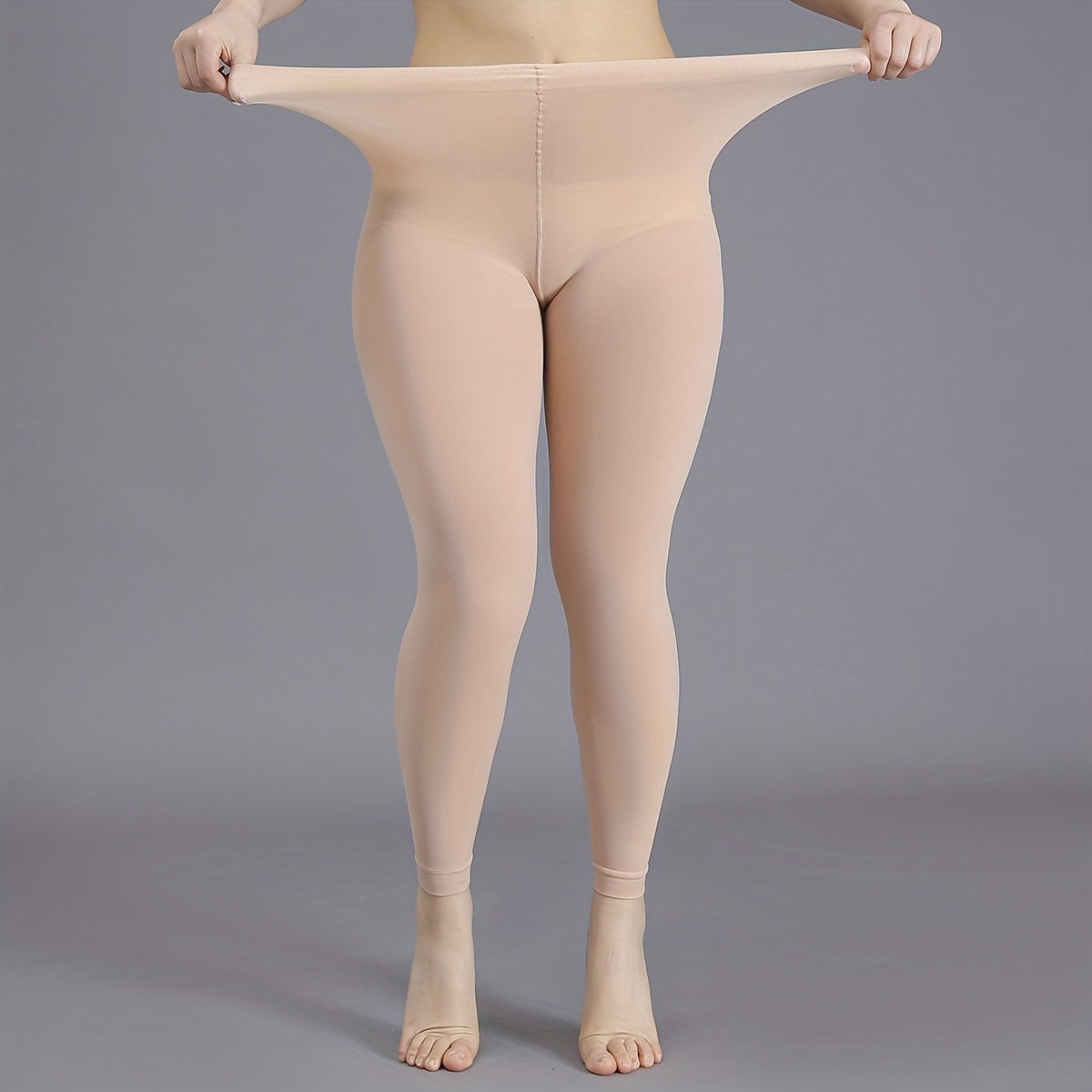 Plus Size Women's High-Waisted Slim-Fit Casual Tights, Legging