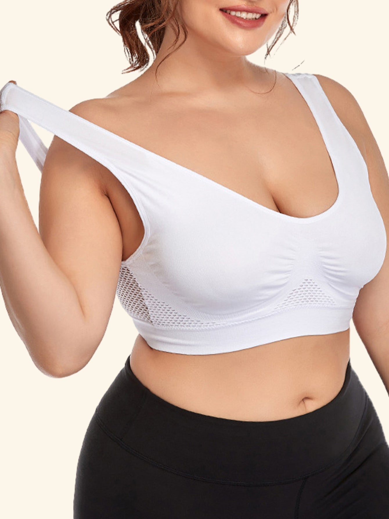 Breathable Mesh Women's Bra 1XL-5XL