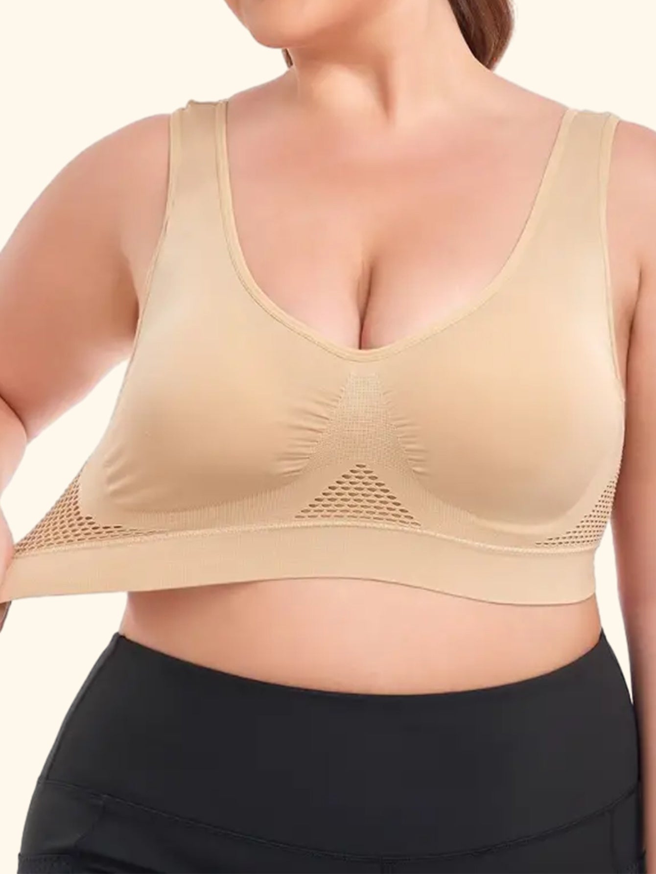 Breathable Mesh Women's Bra 1XL-5XL