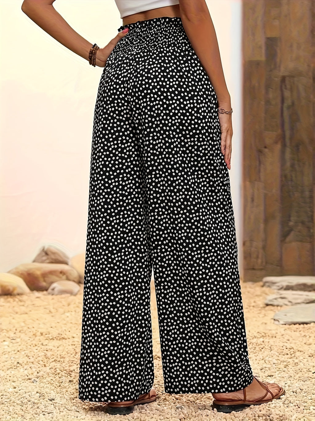 Casual Elastic Waist Loose Pants for Women