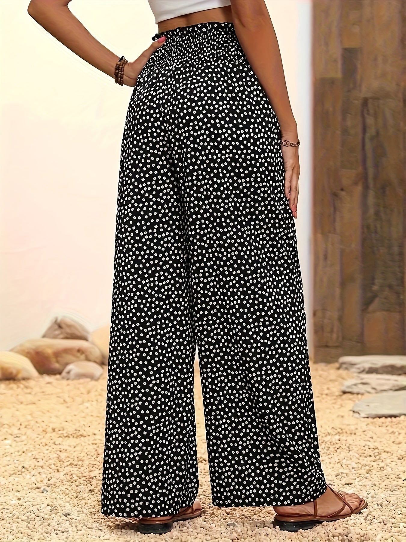 Casual Elastic Waist Loose Pants for Women