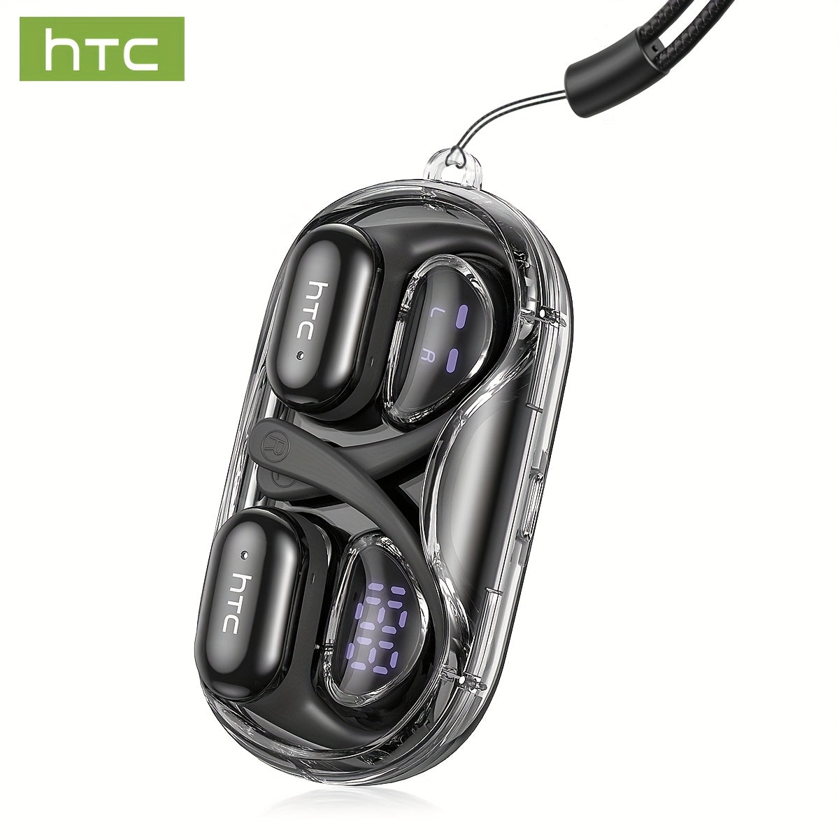HTC NE37 OWS Wireless AI Translation Earbuds with Multi-Language Support, 6.0 Low Latency HIFI Sound Quality