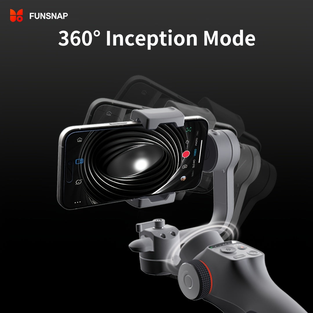 Funsnap Capture 5 Combo Kit 3-axis Smartphone Gimbal Stabilizer LCD Display 360° Rotatable