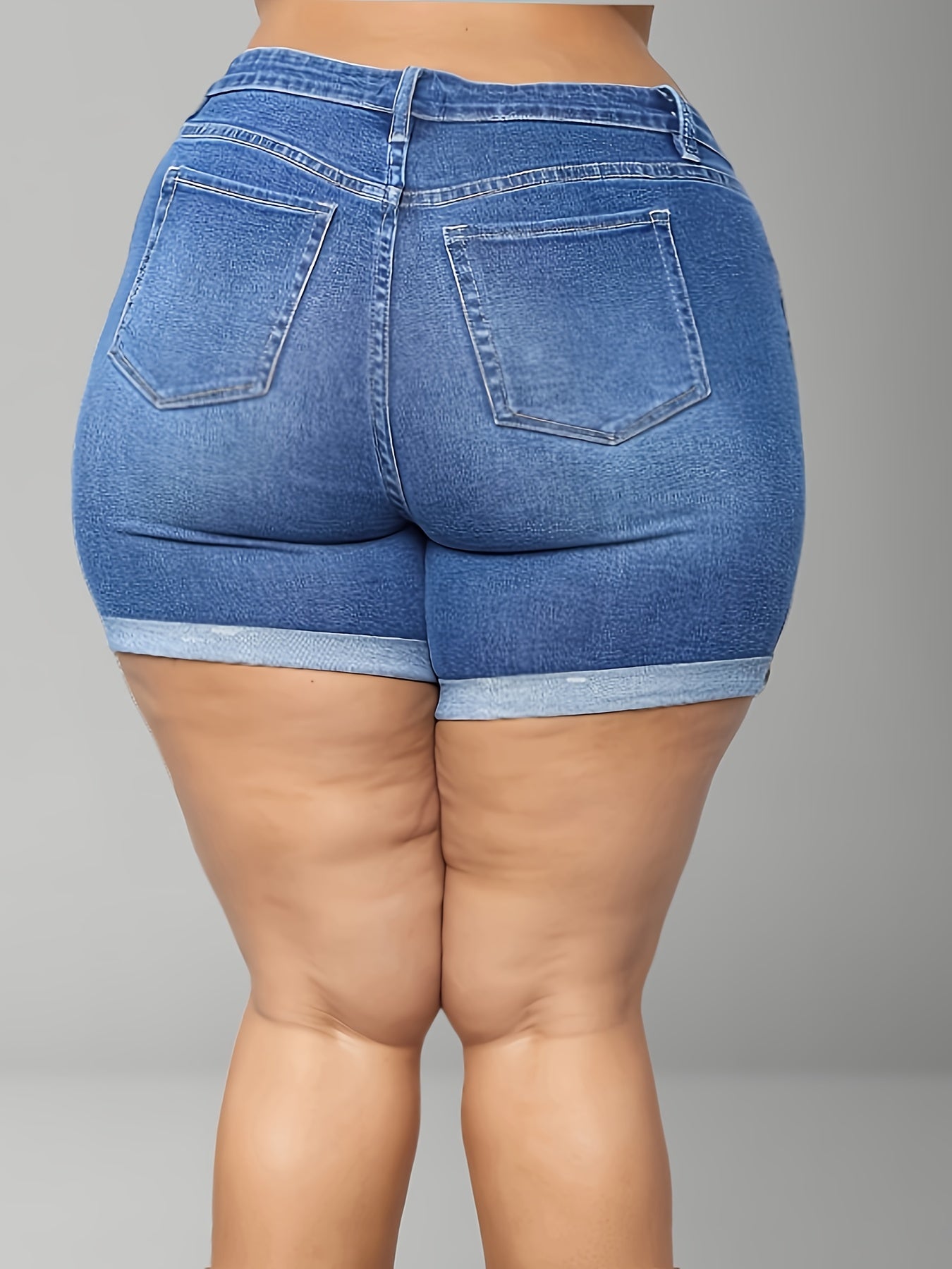 Plus-Size Stretchy Shorts, Comfortable for Casual Wear