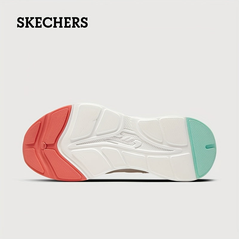 Skechers Women's Breathable Mesh Casual Sneakers - White Low-Top Lace-Up Shoes with Colorful Accents, Comfortable Fabric