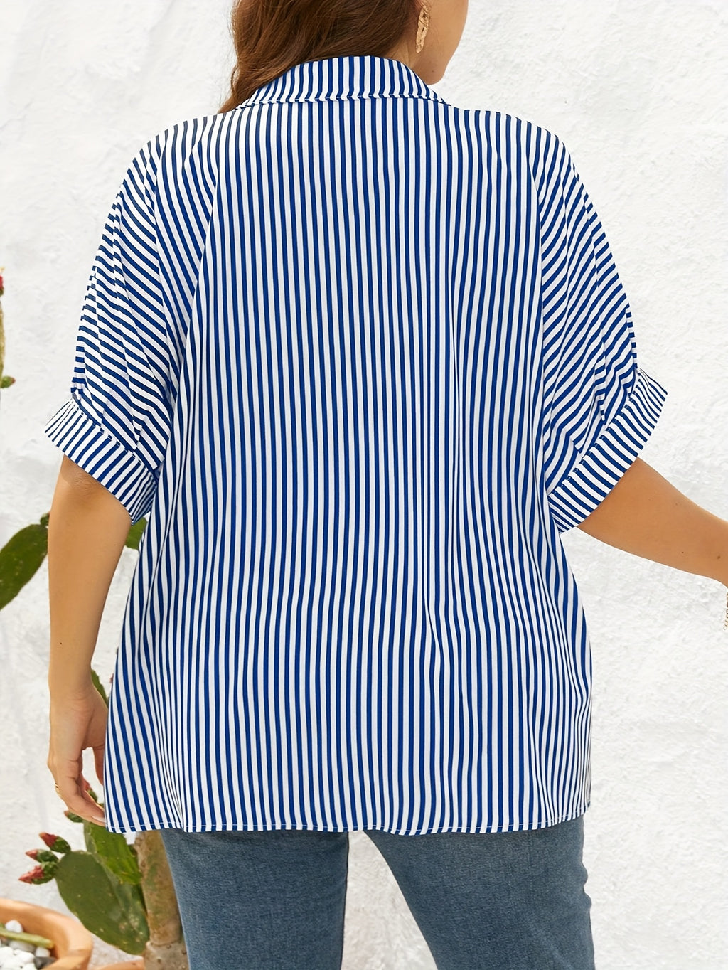 Women's Plus Size Striped Shirt
