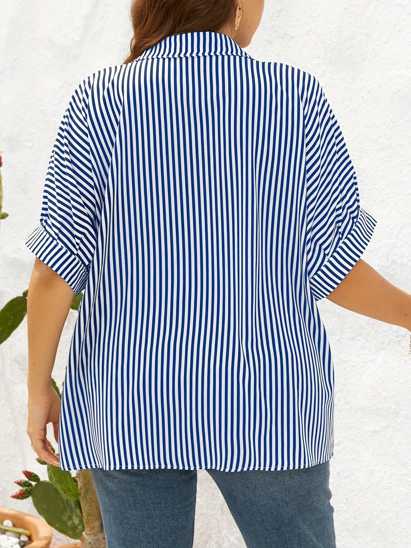 Women's Plus Size Striped Shirt