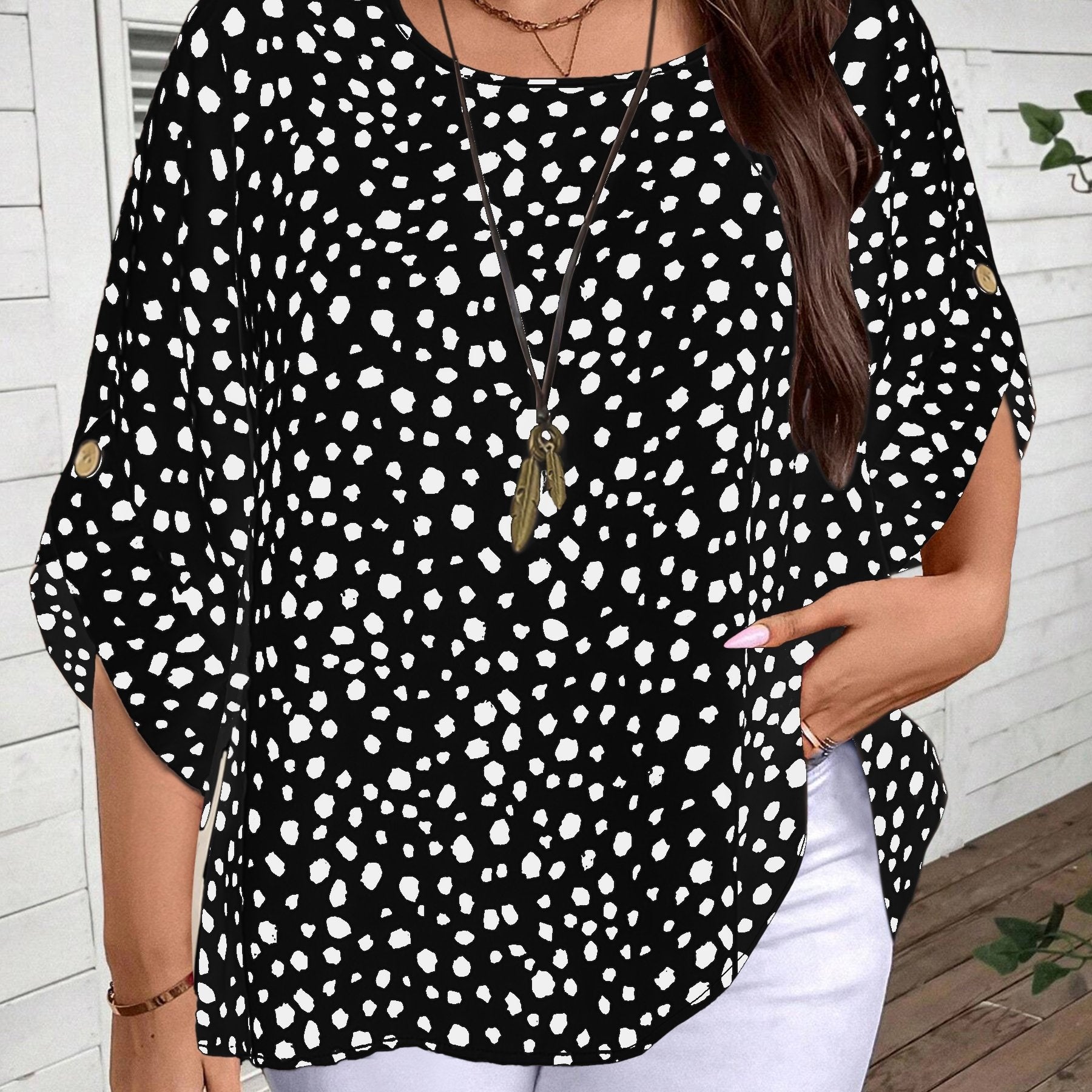 New Stylish with Leopard Print Decoration, Loose and Elegant