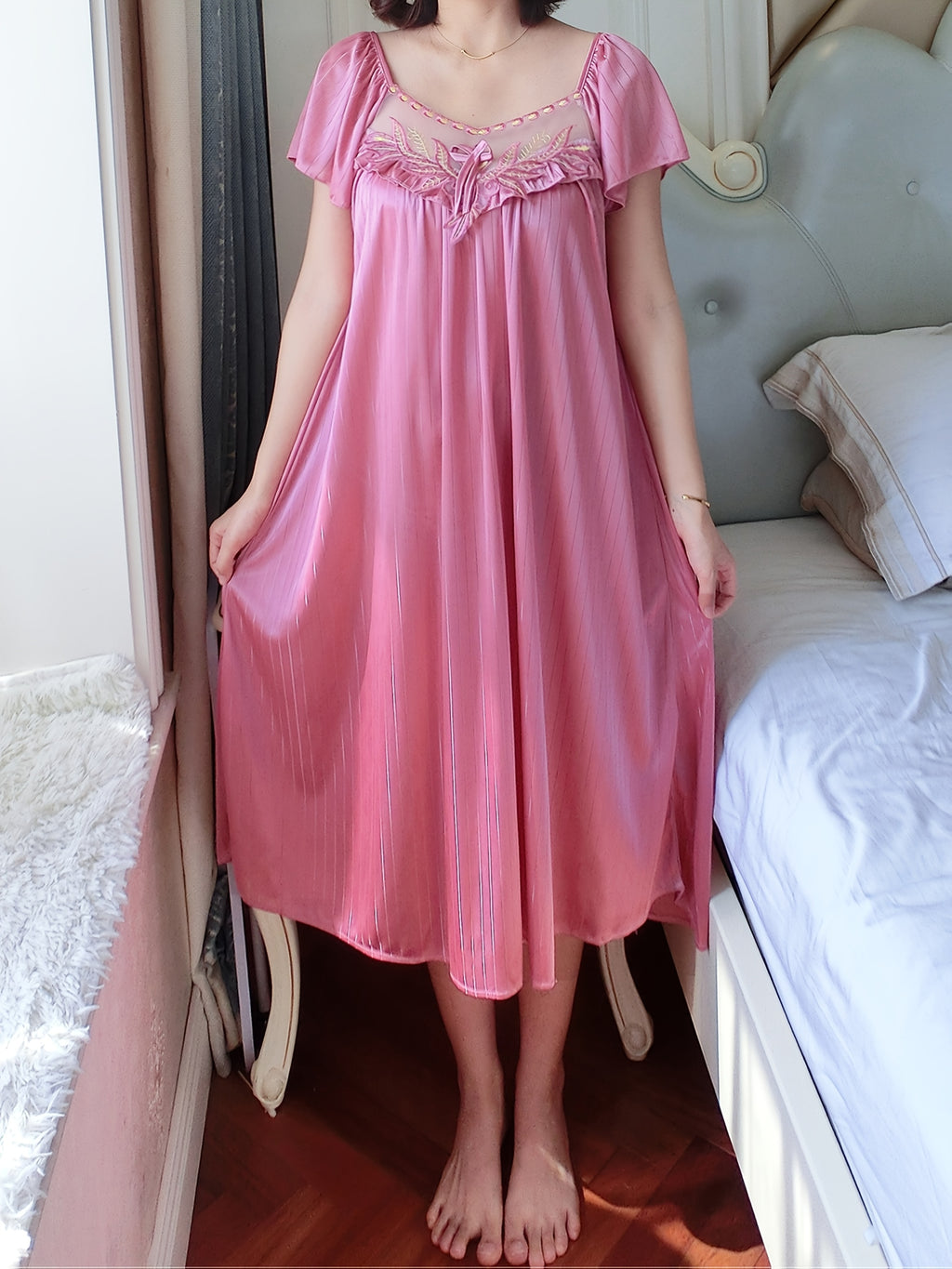 Women's Nightgown, Plus Size, Solid Color